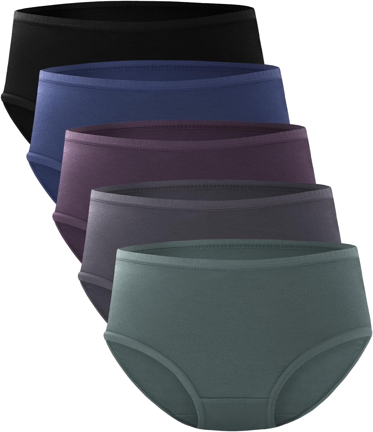 BAMBOO COOL Womens Underwear, Soft Brief Moisture Wicking Panties for Women Mid...