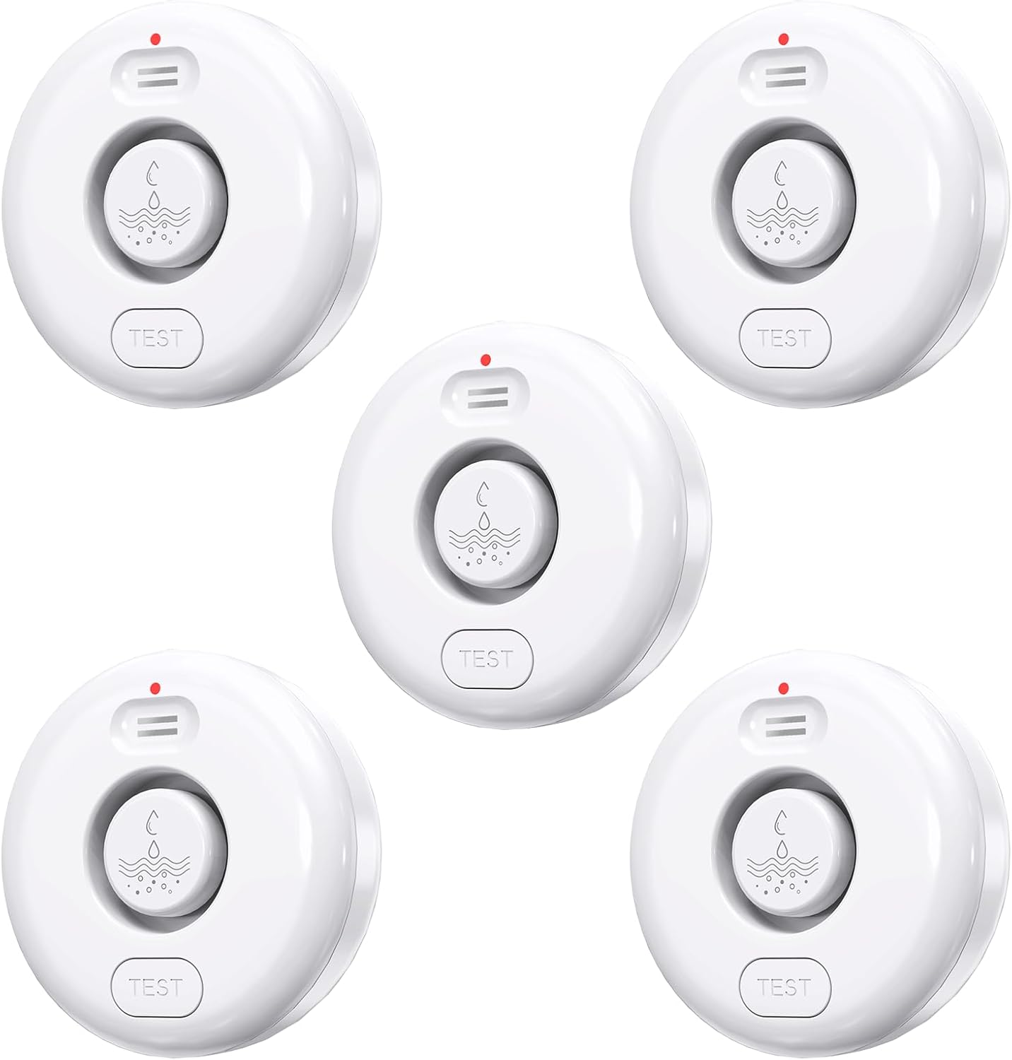 Water Leak Detectors Sensor Alarm 5 Pack, 120dB Loud Water Leak Sensor, Wireless...