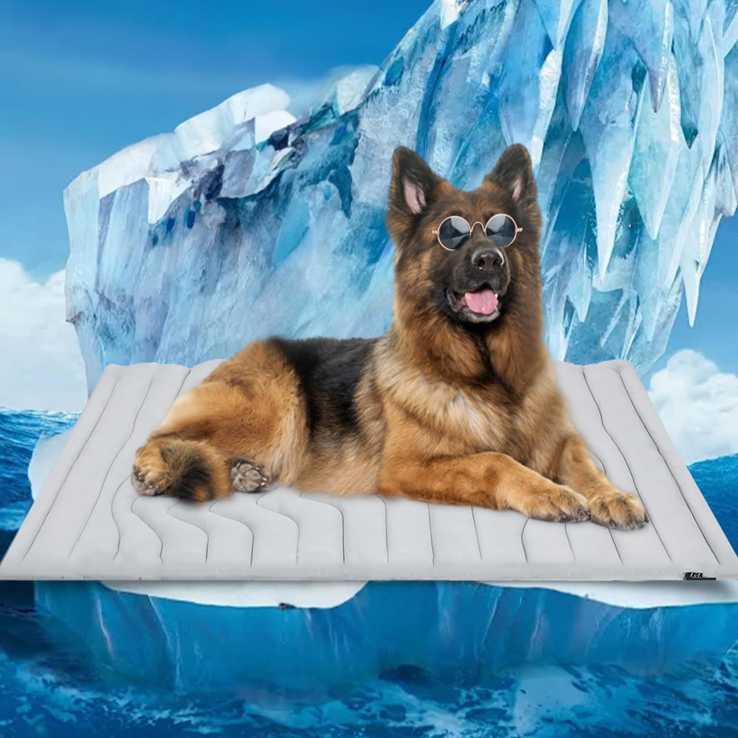 ZonLi Dog Cooling Mat, 59" x 40"Extra Large, Cooling Pad Reversible (Cool & Warm...