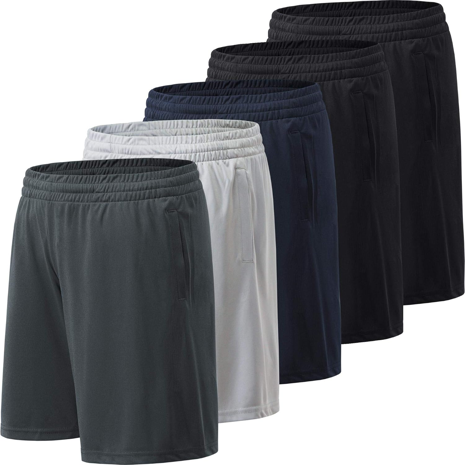MCPORO Mens Athletic Shorts with Pockets Quick Drying Activewear for Gym Workout...