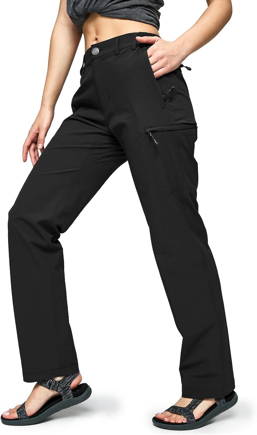 MIER Women's Quick Dry Cargo Pants Lightweight Tactical Hiking Pants with 6 Pock...