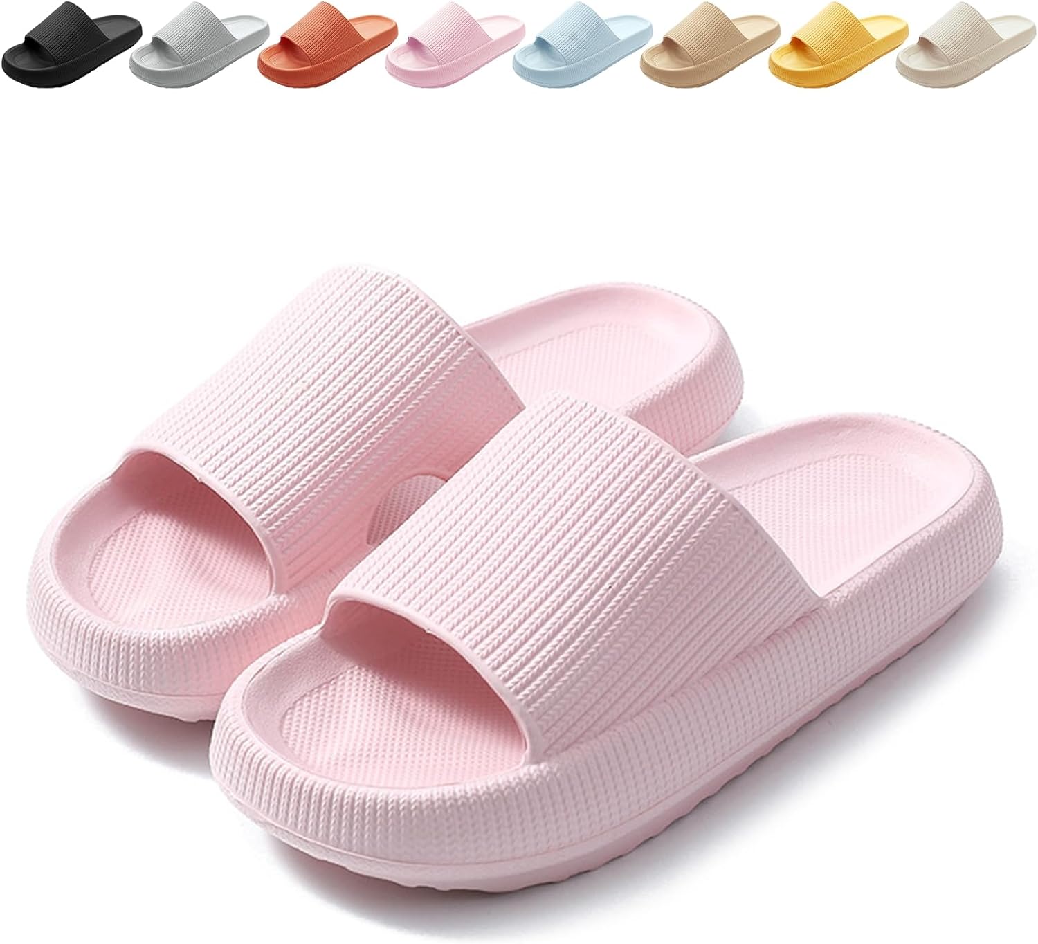 BHFRGAS Sliders Cloud Slippers Women Men，Non-Slip Mens Womens Slippers Cloud Sl...