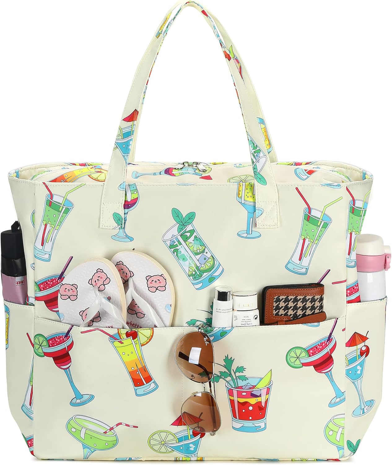 Waterproof Beach Tote Pool Bags for Women Ladies Extra Large Gym Tote Carry On B...