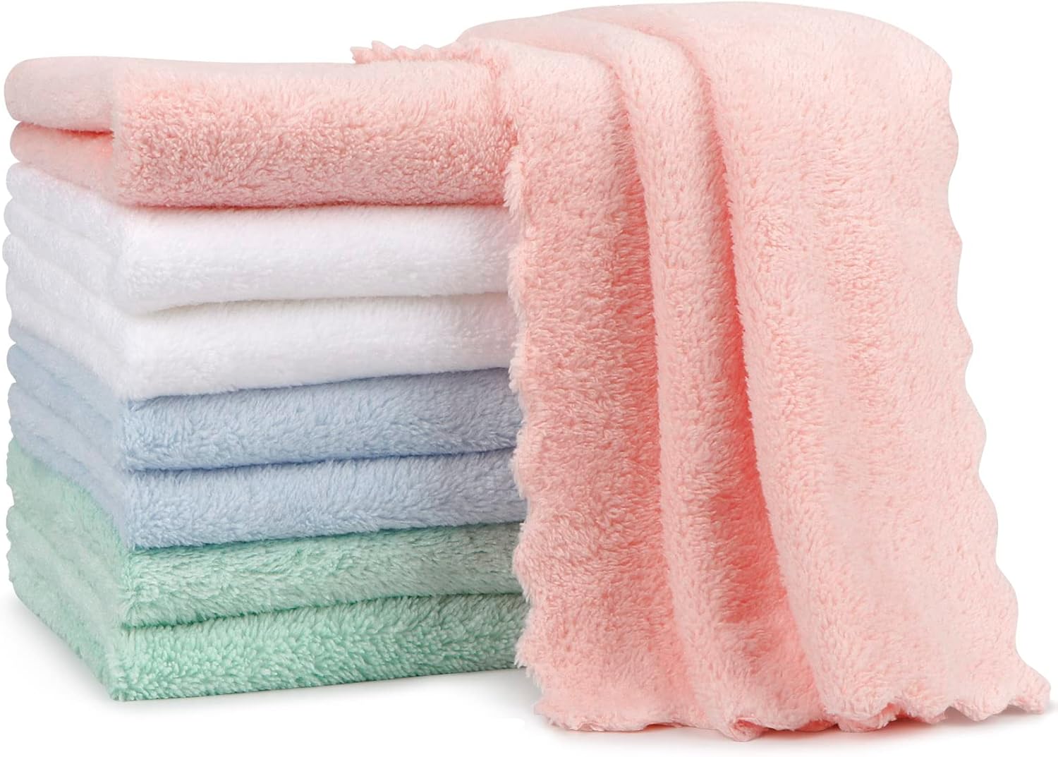 Orighty Burp Cloths, Super Soft & Highly Absorbent Coral Fleece, 20 x 10 Inch Ge...