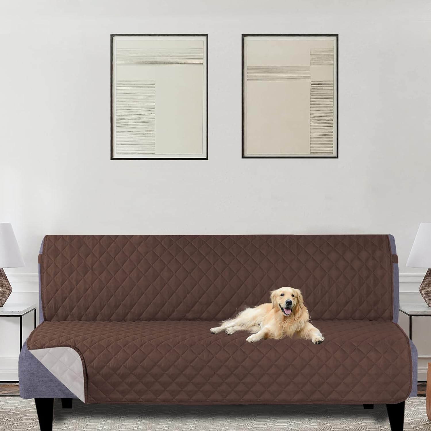 U-NICE HOME Futon Sofa Covers, Special Reversible Sofa Slipcover, Innovative Arm...