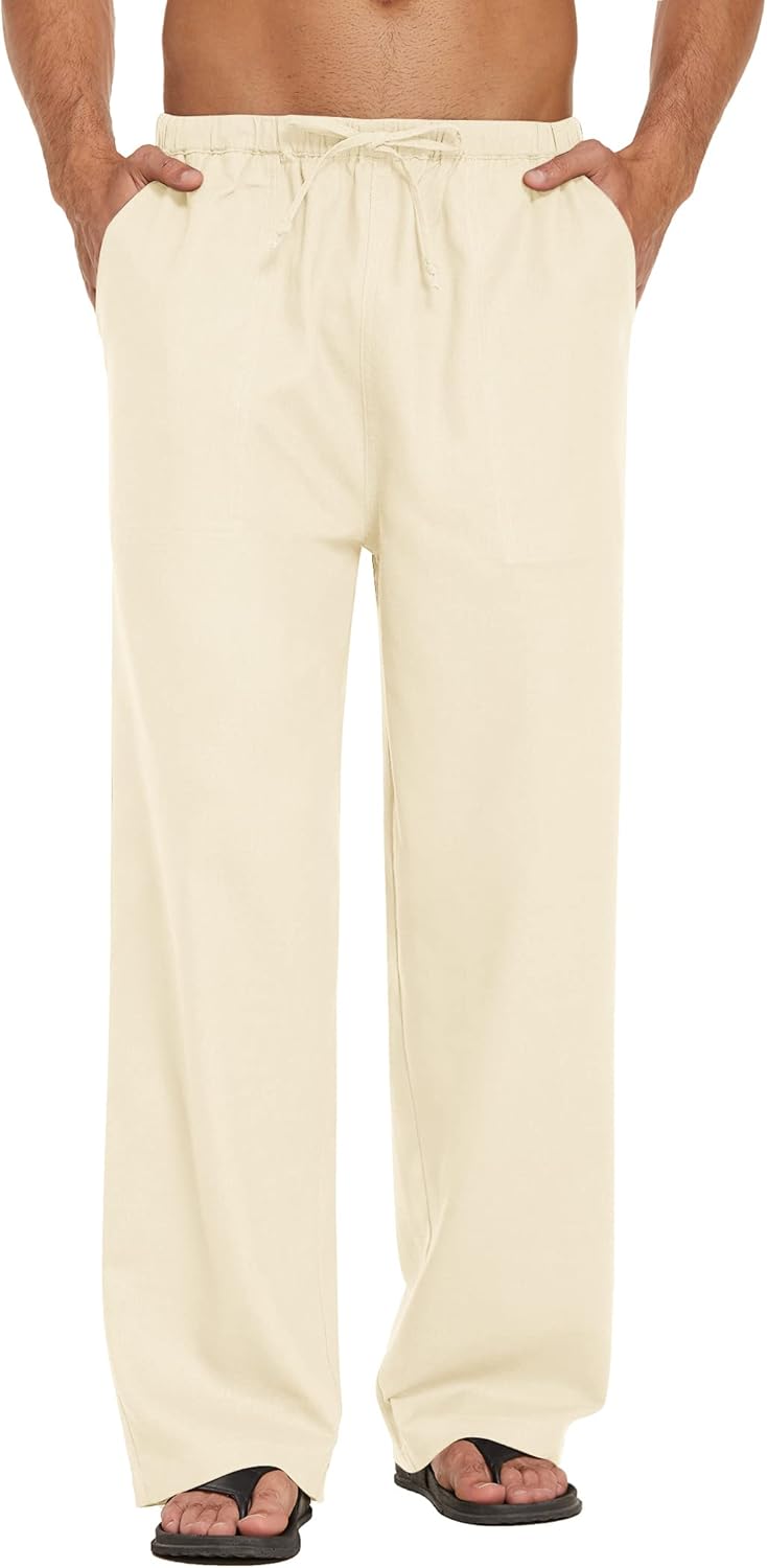 COOFANDY Men's Pants, Special Drawstring Pants with Elastic Waist, Innovative Li...