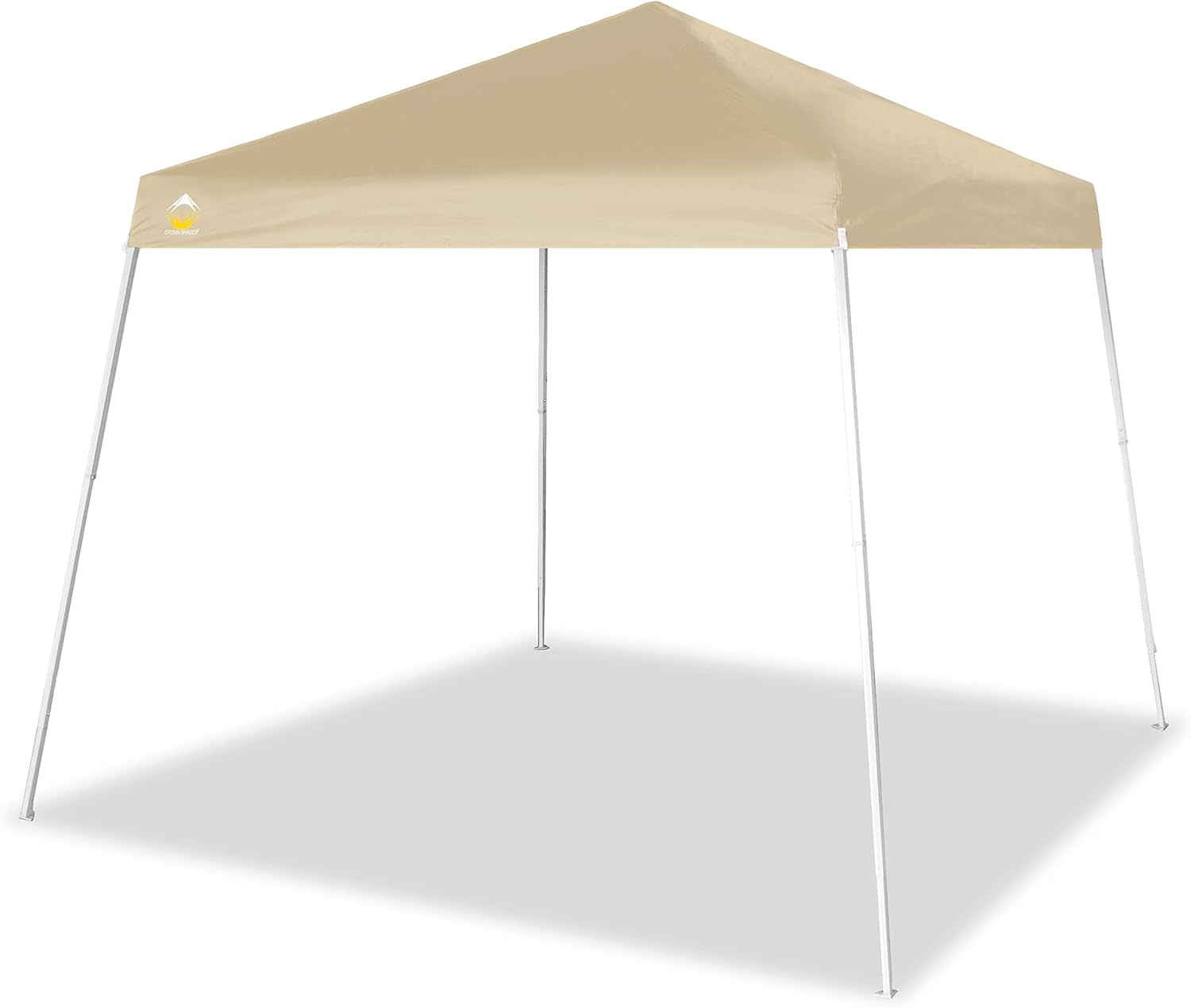 CROWN SHADES 6.5x6.5 Pop up Canopy Tent, Slant Leg Pop Up Beach Tent, 3 Height,...