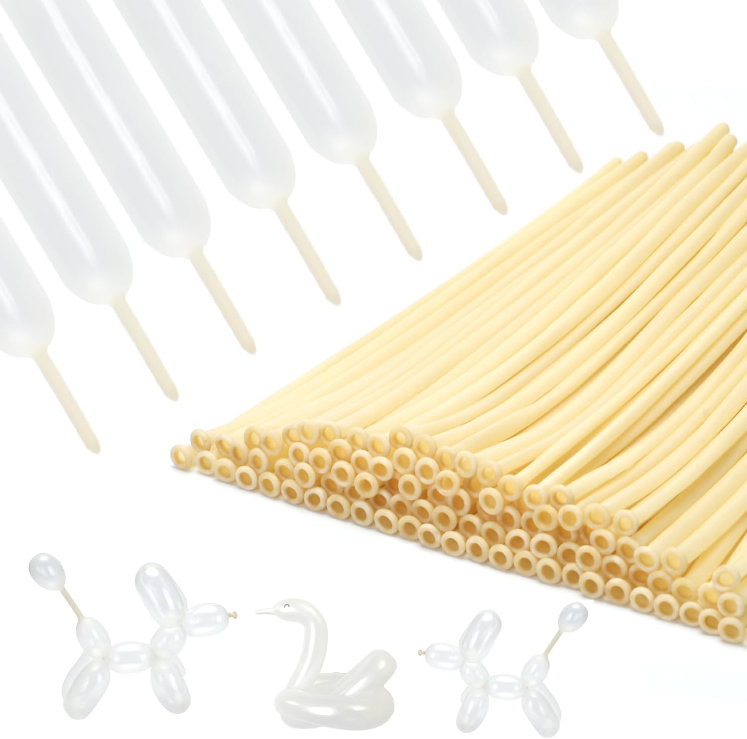 100Pcs Clear 260 Balloons Transparent Long Balloons for Balloon Garland Thickeni...