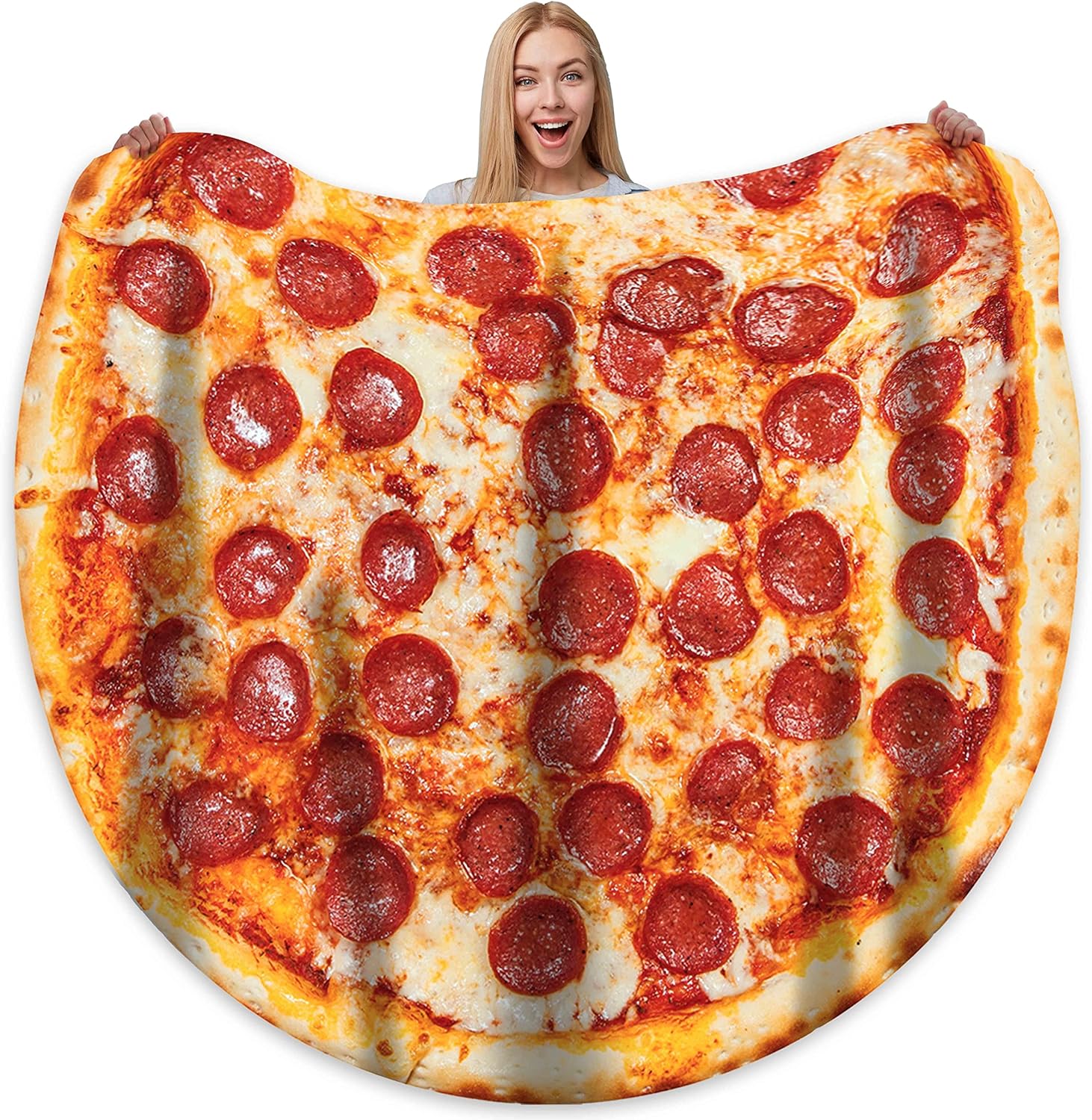 Bcareself Pizza Blanket, Special Double Sided Throw Blanket, Funny Realistic Foo...
