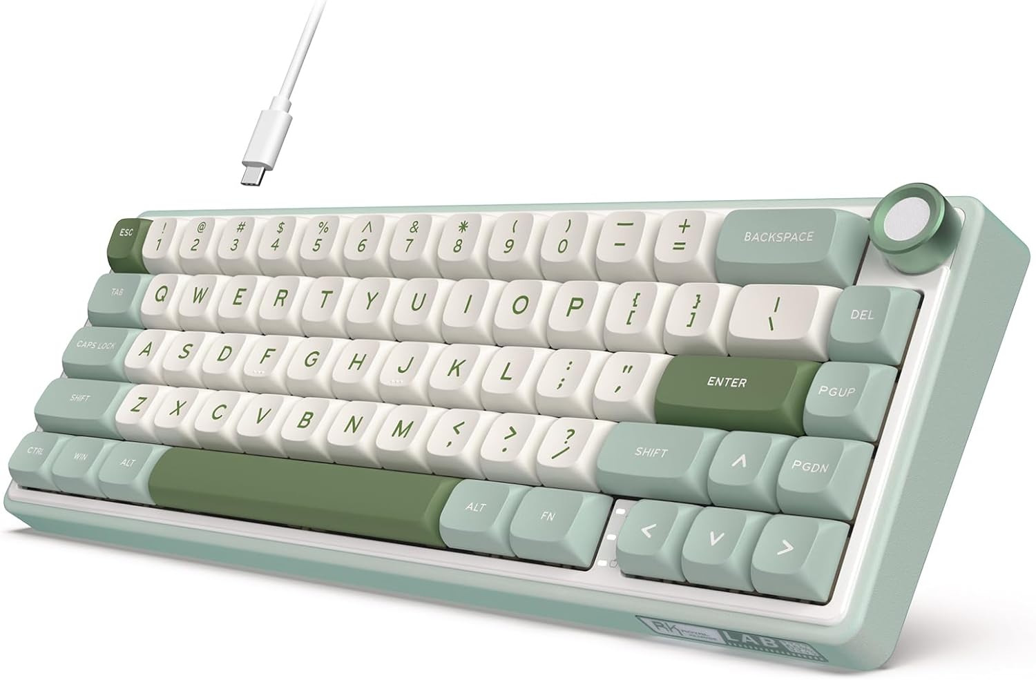 RK ROYAL KLUDGE R65 Wired Mechanical Keyboard with Volume Knob, 60% Percent RGB...