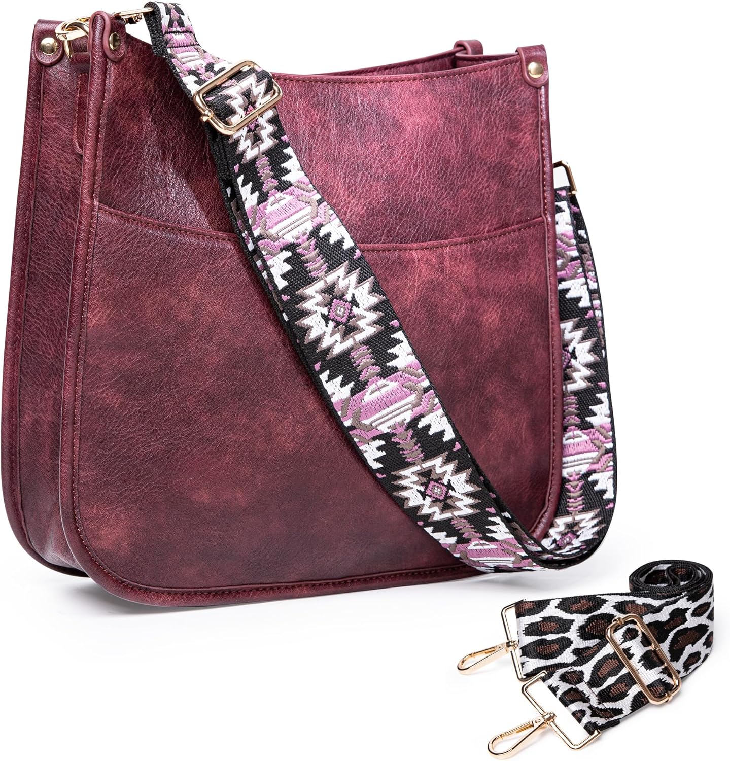 Viva Terry Vegan Leather Crossbody, Affordable Fashion Shoulder Bag Purse with A...
