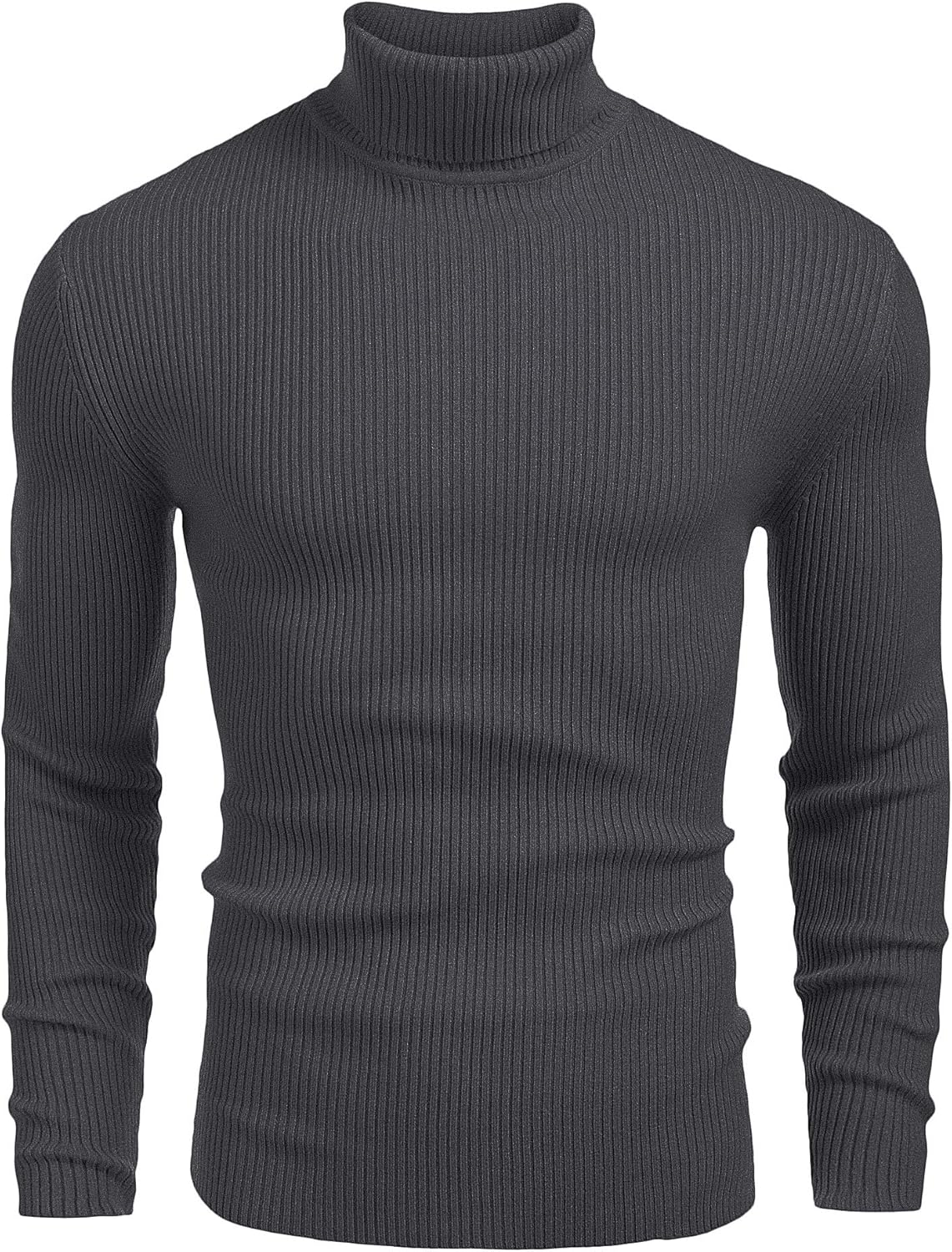 COOFANDY Turtleneck Sweater, Special Mens Ribbed Slim Fit Knitted Pullover, Inno...