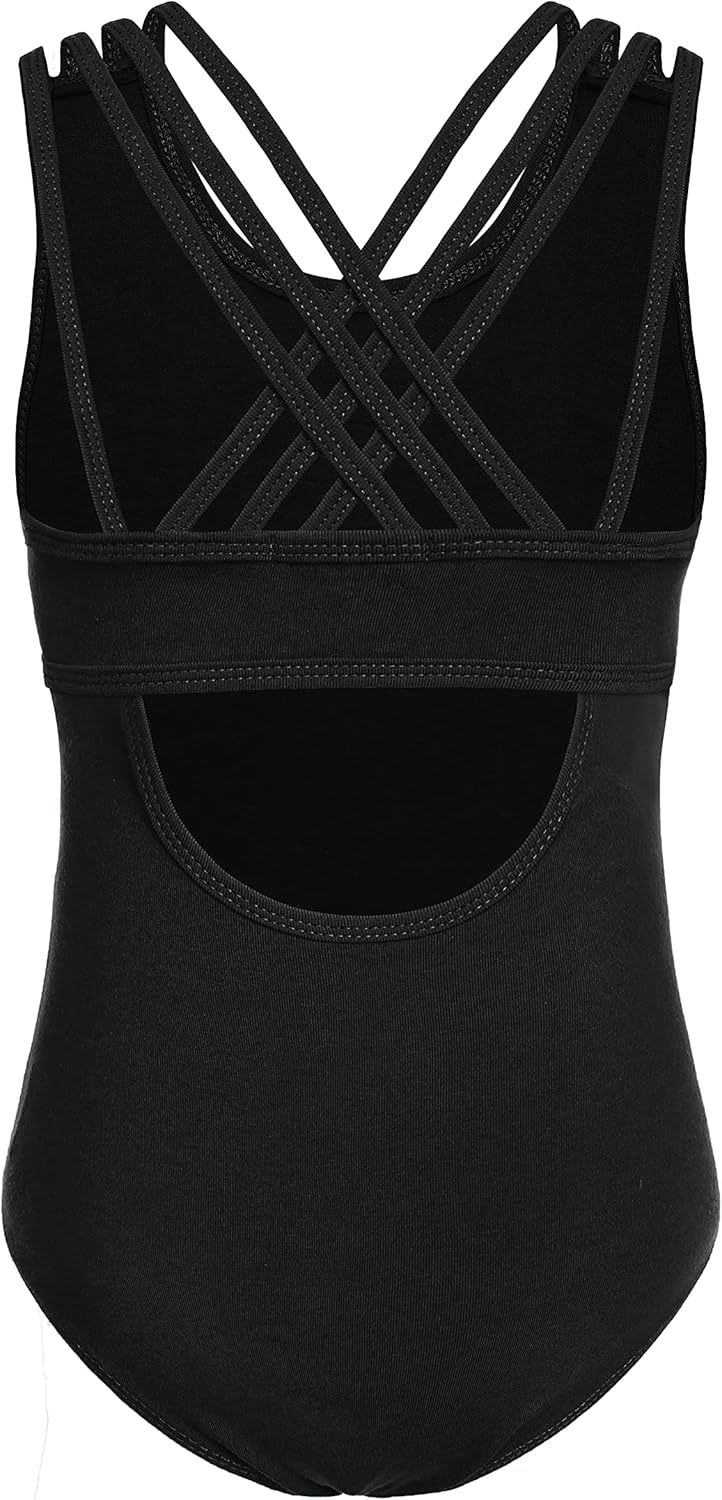 Arshiner Girls Ballet Leotards Dance Gymnastic Outfits Crisscross Straps Sleevel...