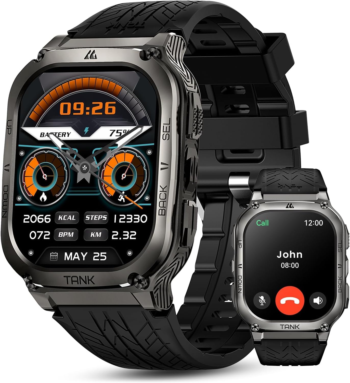 AMAZTIM Smart Watch, 60 Days Extra-Long Battery, 5ATM Waterproof Swimming Diving...