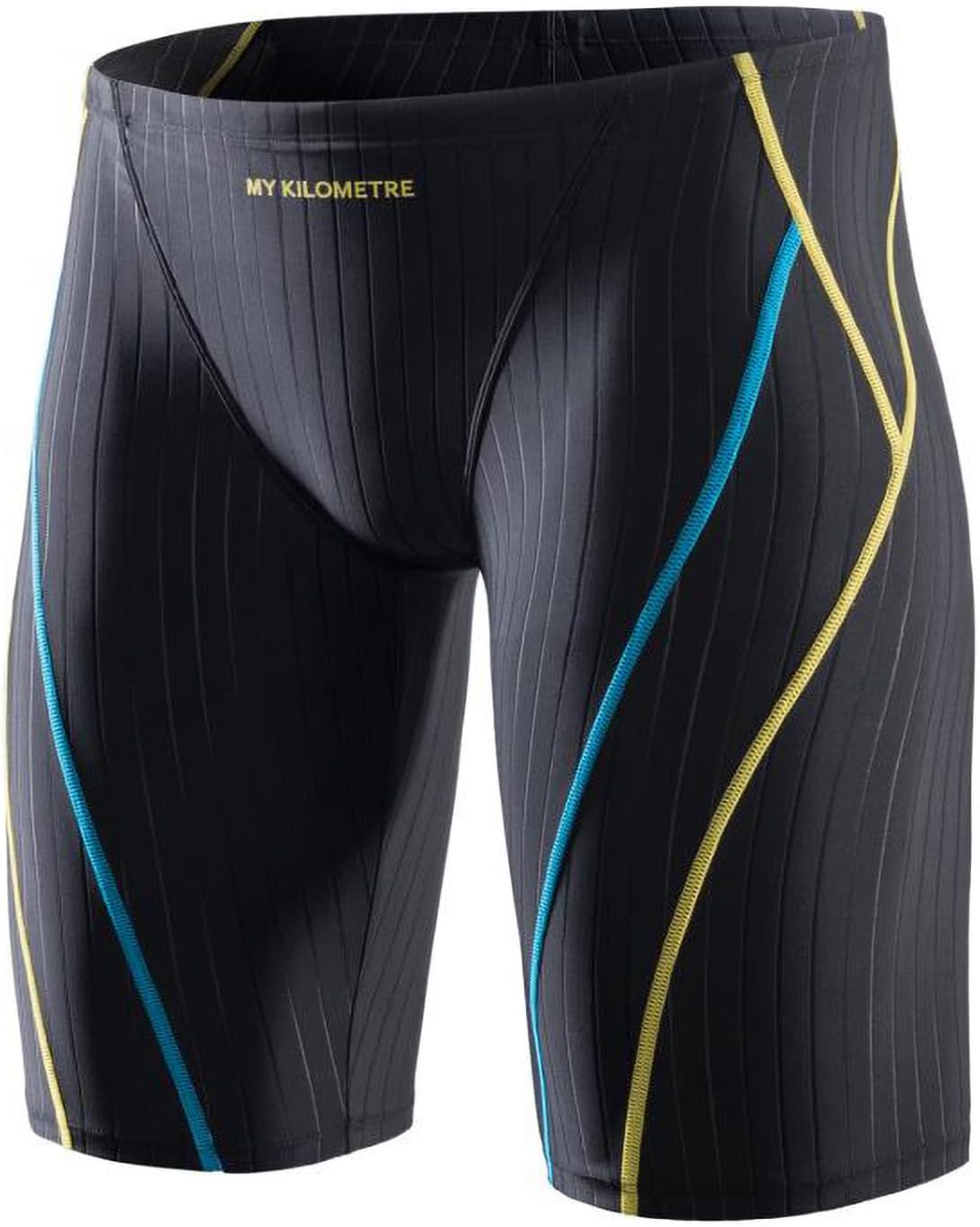 MY KILOMETRE Jammer Swimsuit Mens Solid Swim Jammers Endurance Long Racing Train...