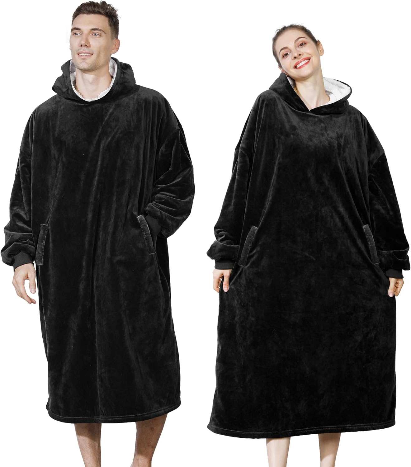 AmyHomie Blanket Sweatshirt,Oversized Sherpa Hooded Sweatshirt Blanket,Fleecehug...