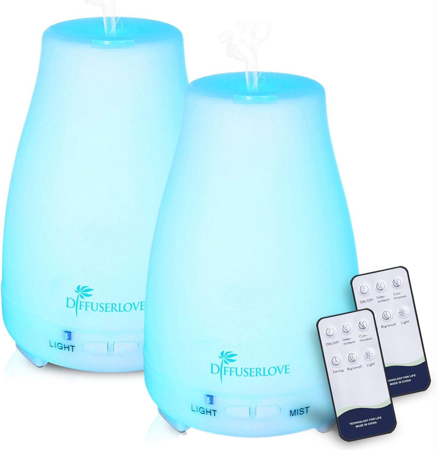 Diffuserlove Diffuser 2 Pack, Special Essential Oil Diffuser with 200ML Capacity...