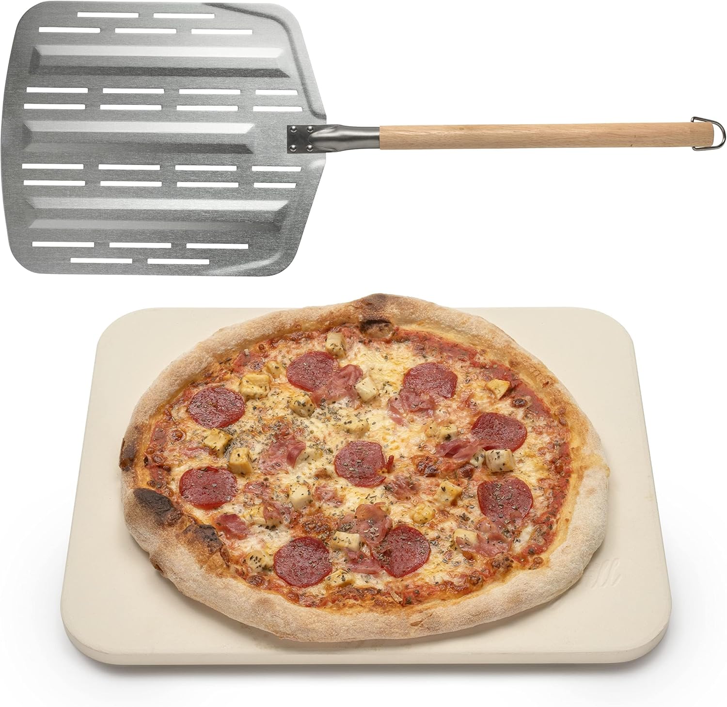 Hans Grill Pizza Stone PRO XL Baking Stone For Pizzas use in Oven, Grill or BBQ...