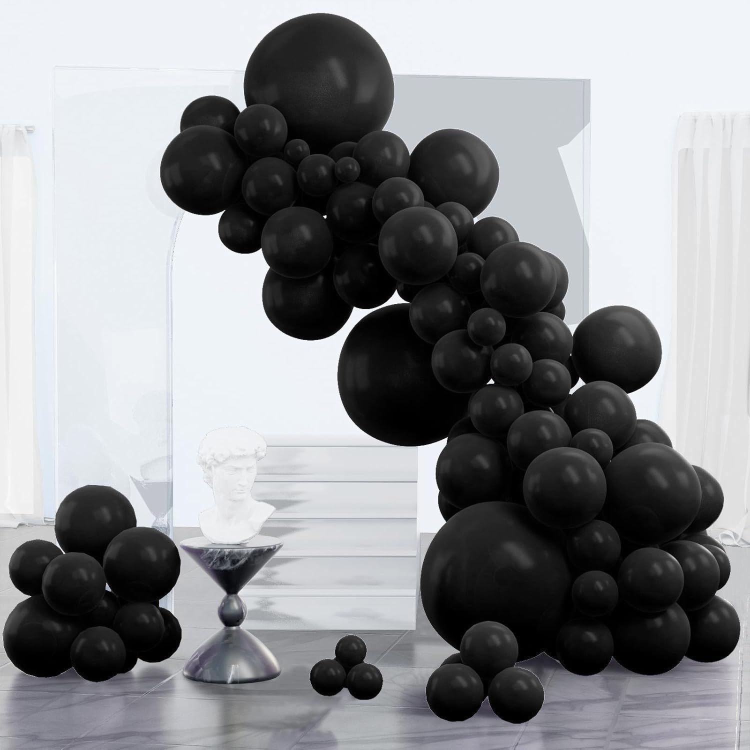 PartyWoo Black Balloons, Special Balloons for Birthday Celebrations, Affordable...