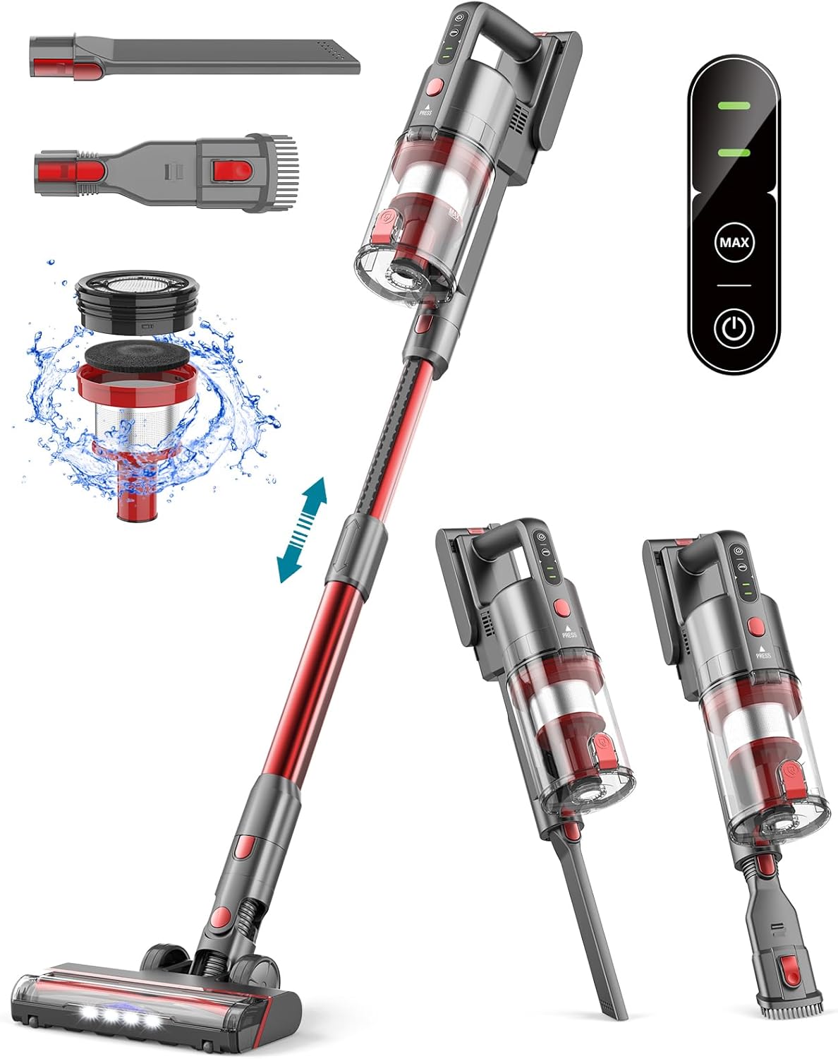 Cordless Vacuum Cleaner for Home, Powerful Lightwe...