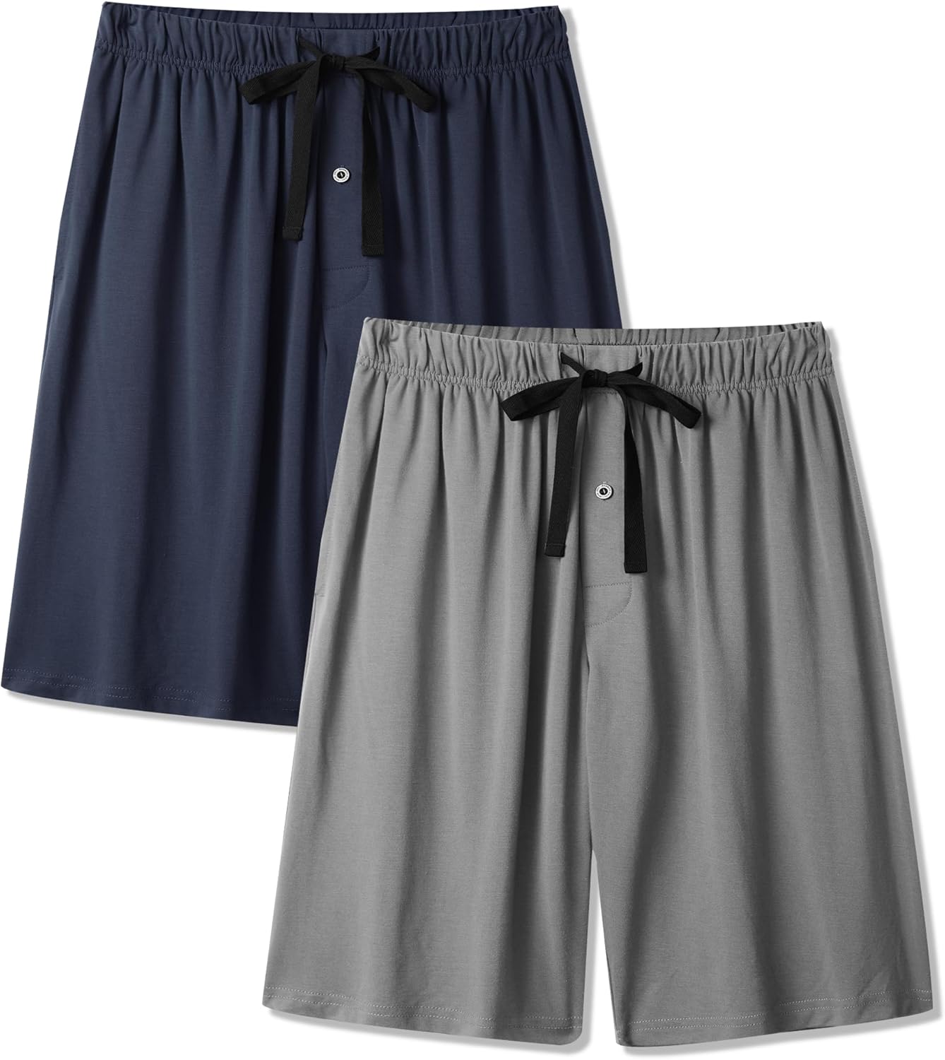 BAMBOO COOL Men's Pajama Short Pants Lounge Sleep Bottoms Soft Comfy Knit Shorts...
