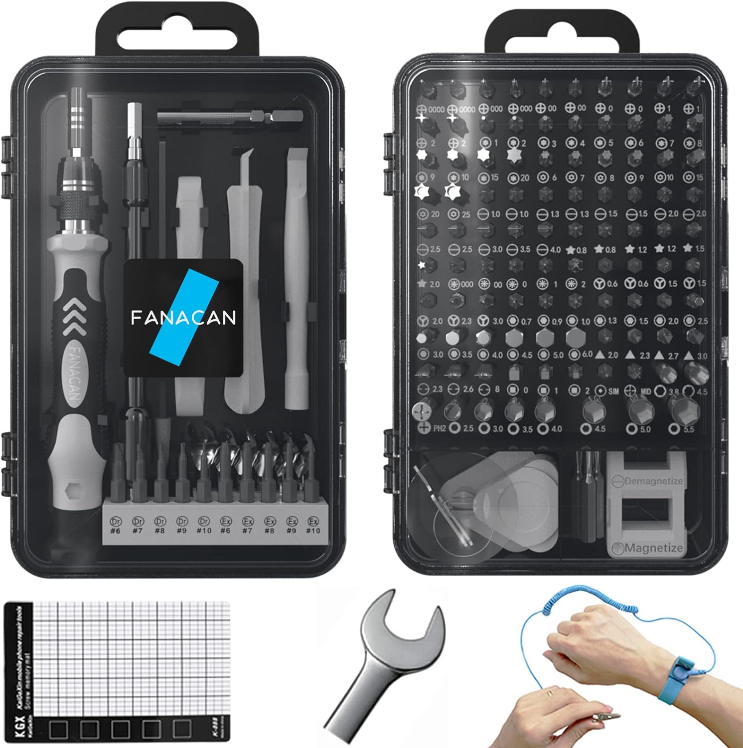 FANACAN 160in1 Precision Screwdriver Set, Special Magnetic Small Screwdriver Set...