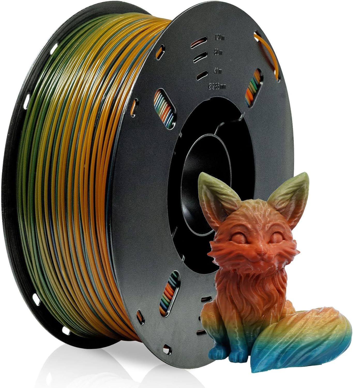 FilaBees Rainbow PLA 3D Printer Filament, Special PLA Filament with 1.75mm Dimen...
