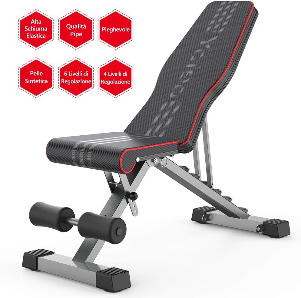 YOLEO Adjustable Bench, Folding Gym Bench/Weight Bench Multifunction for Whole B...