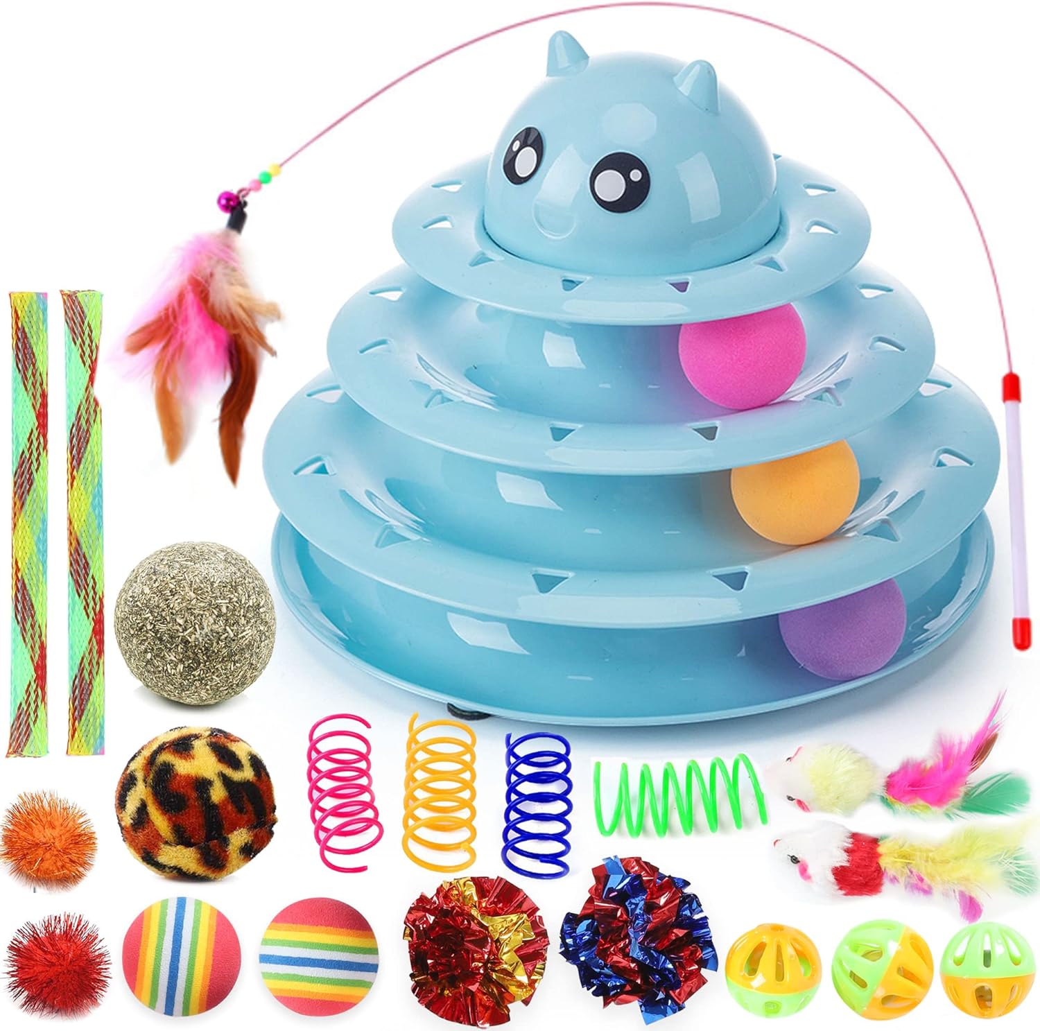 Suhaco Cat Toys, Special Interactive Kitten Toy for Indoor Cats, Fun Roller with...