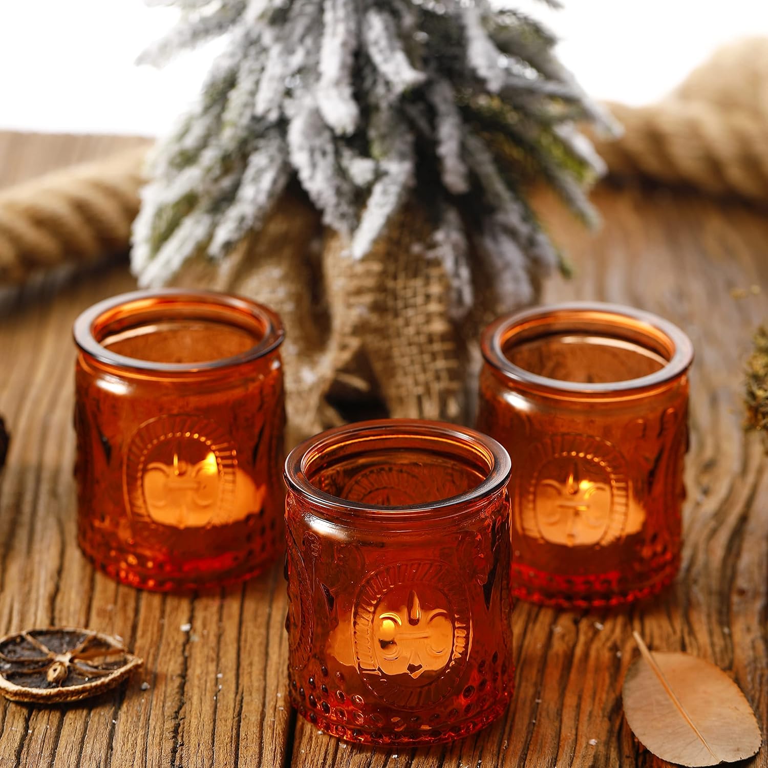 Vintage Tea Light Holder, Special Votive Candle Holders for Wedding, Unique Colo...