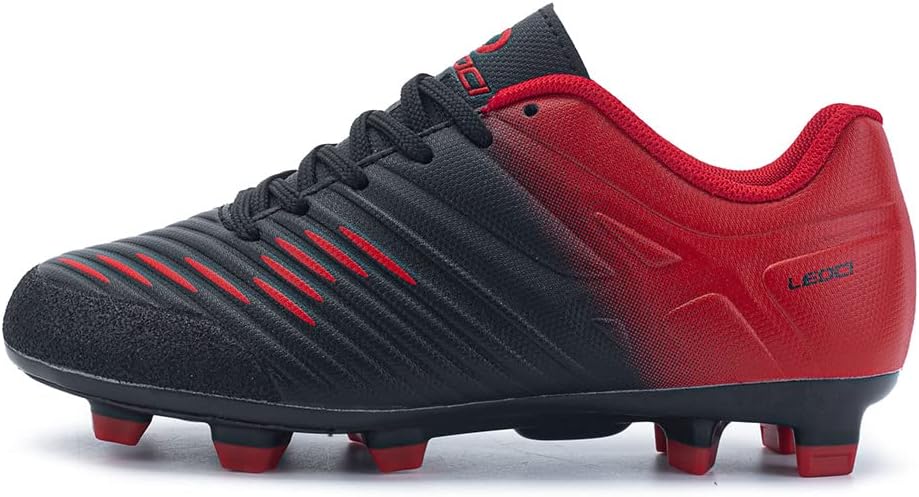 LEOCI Soccer Boots, Unique Football Shoes for Kids, Anti-Slip Comfort Cleats for...