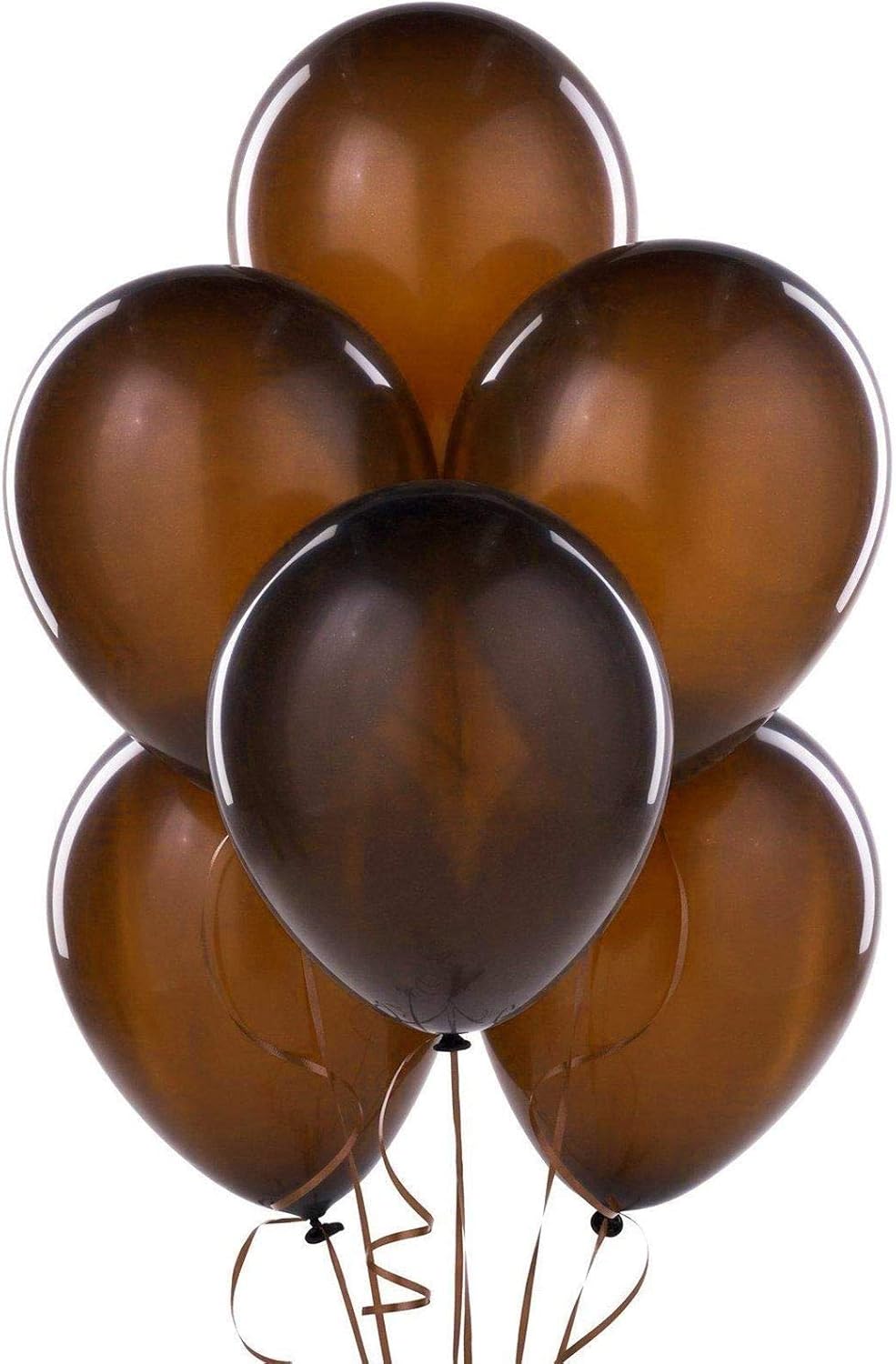 Brown Helium Quality Latex Balloons, Unique 25pcs Plain 12 Inch Balloons for Bir...