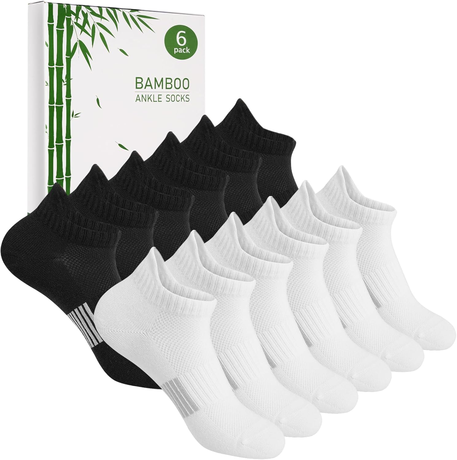 Blu Ninfee Bamboo Trainer Socks, Special Womens Ankle Running Socks for Breathab...