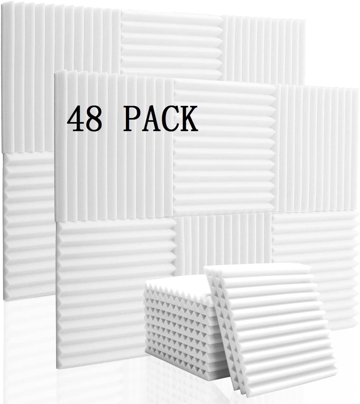 Sound Proofing Panels, 48 Pcs High-Quality Acoustic Foam Panels, Special 12" X 1...