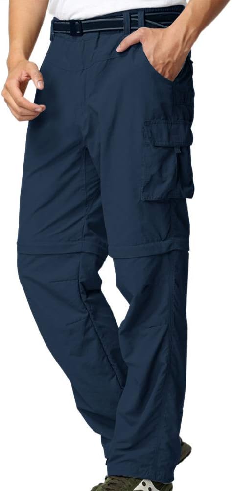 Jessie Kidden Mens Hiking Cargo Trousers, Special Convertible Quick Dry Lightwei...