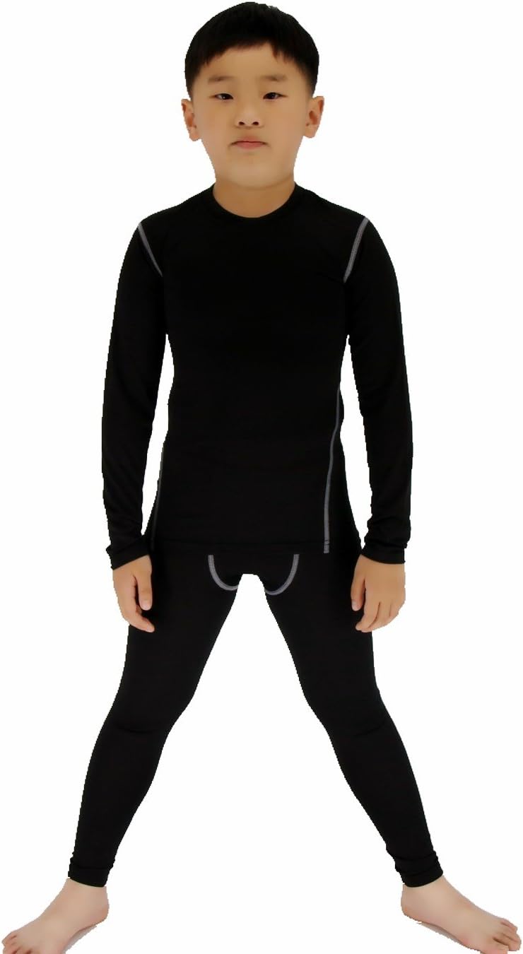 LANBAOSI Kids Base Layer, Special Thermal Long Sleeve Top and Leggings Set, Inno...