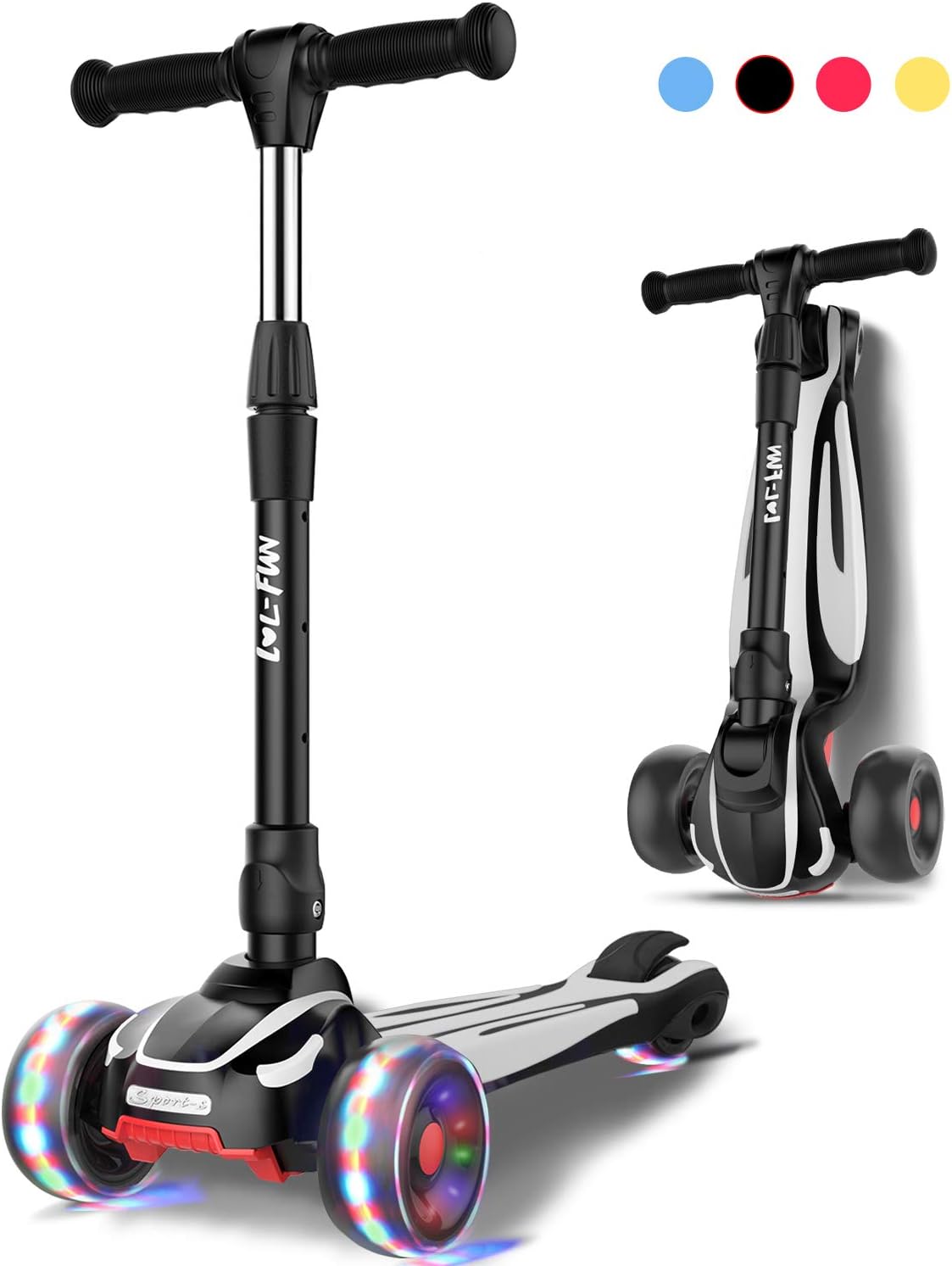 LOL-FUN Toddler Scooter, Special 3 Wheel Kids Scooter for Ages 3-8, Innovative F...