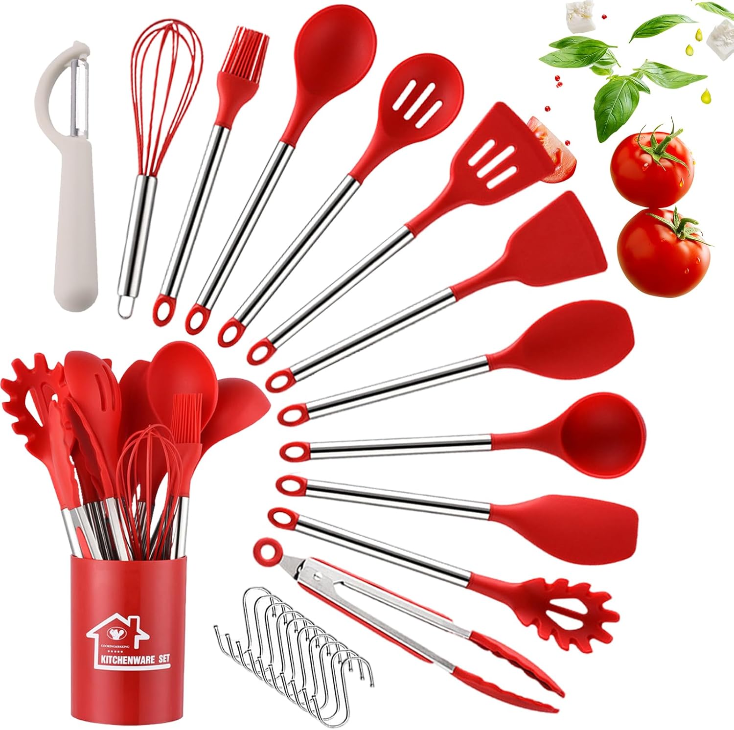 DLD 23-Piece Kitchen Utensil Set, Special Cooking Utensils Non-Stick, High-Quali...