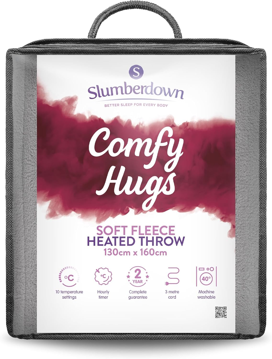 Slumberdown Comfy Hugs Heated Throw, Special Electric Blanket for Bed, Innovativ...