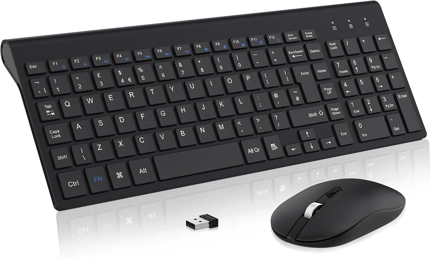 High-Quality Wireless Keyboard and Mouse Set, Special 2.4G Compact Slim QWERTY U...