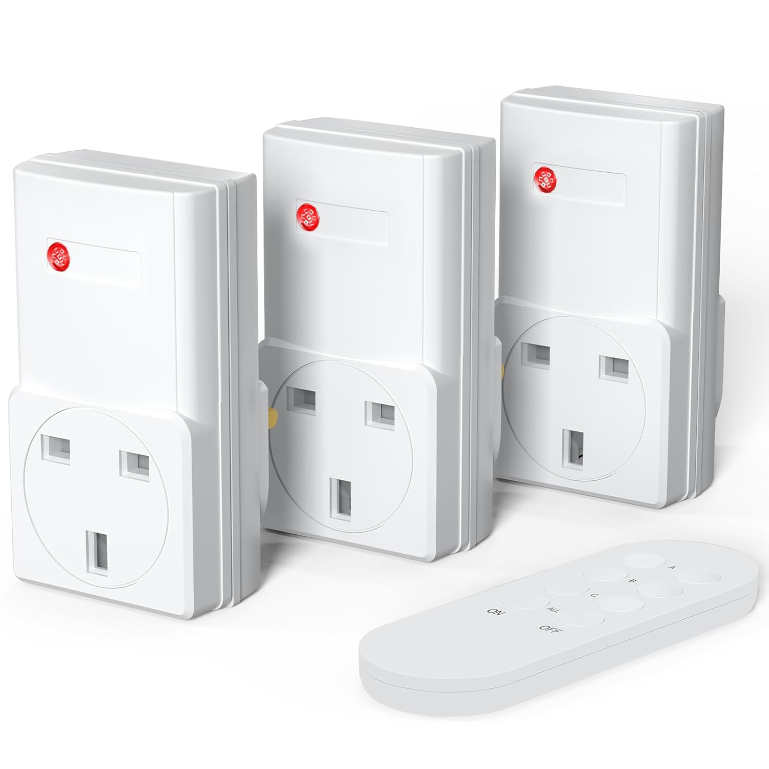 Remote Control Sockets, SURNICE 13A/3000W, 40m/130ft Long Range Outlet Switch Pl...