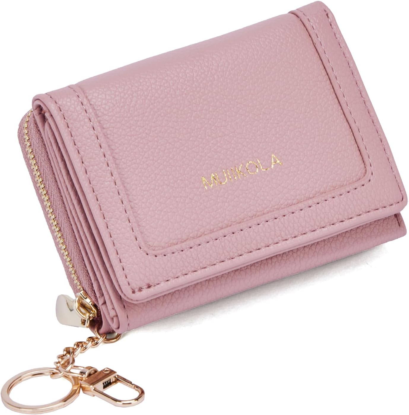 MUIIKOLA RFID-Blocking Mini Leather Wallet for Women，Women's Minimalist Card Ho...
