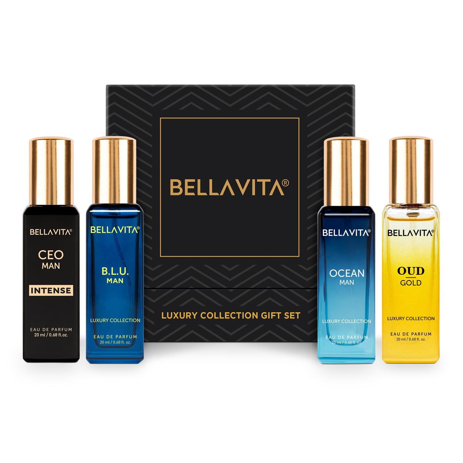 Luxury Collection Eau De Parfum (4x0.68 fl. oz.) | Cologne set for Men | 4 in a...