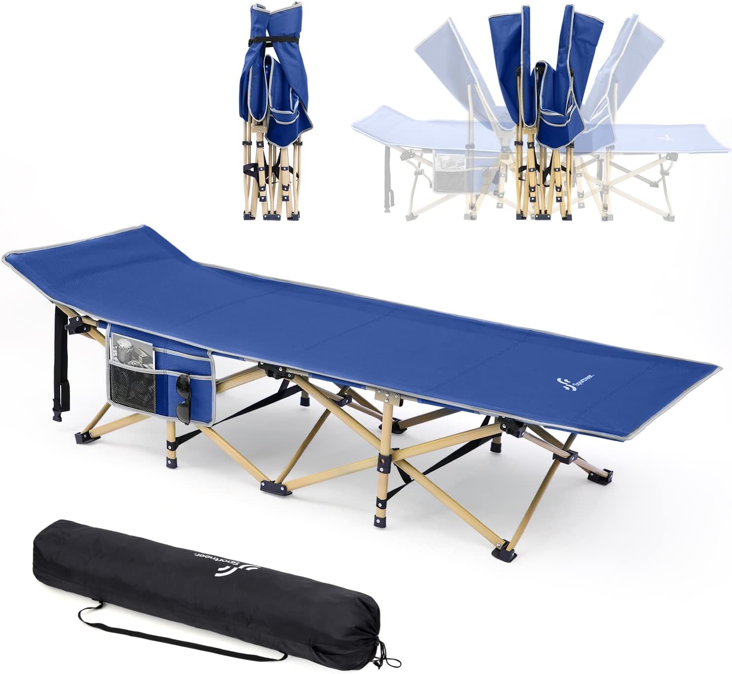 Sportneer Camping Cot: 1200D Double Layer Oxford Foldable Camping Cots for Adult...