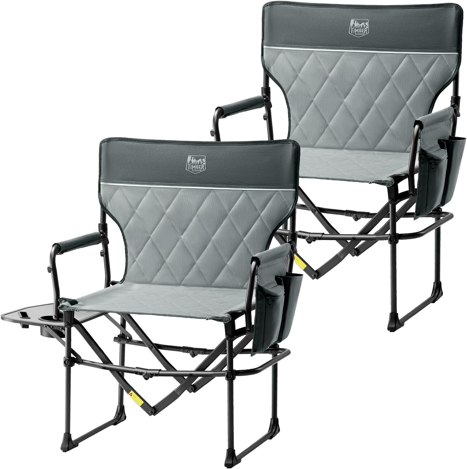 TIMBER RIDGE Heavy Duty Camping Chair with Compact Size, Portable Directors Chai...