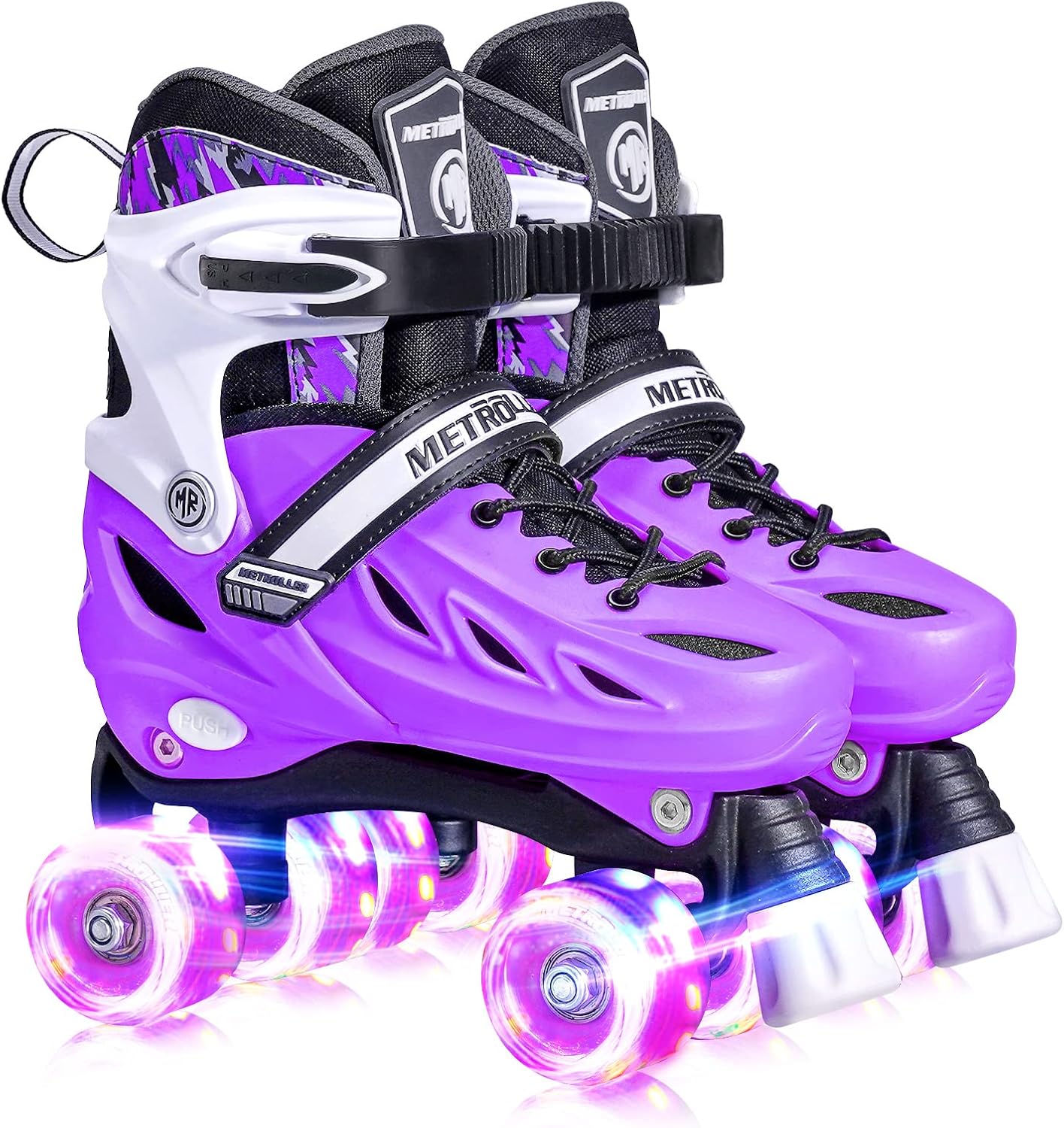 METROLLER Roller Skates for Girls Ages 4-12 and Boys Teens, Adjustable 4 Sizes f...