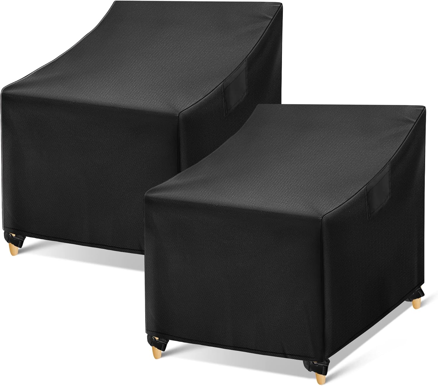 WLEAFJ Outdoor Chair Covers Waterproof, Black Lawn Patio Furniture Covers, Heavy...