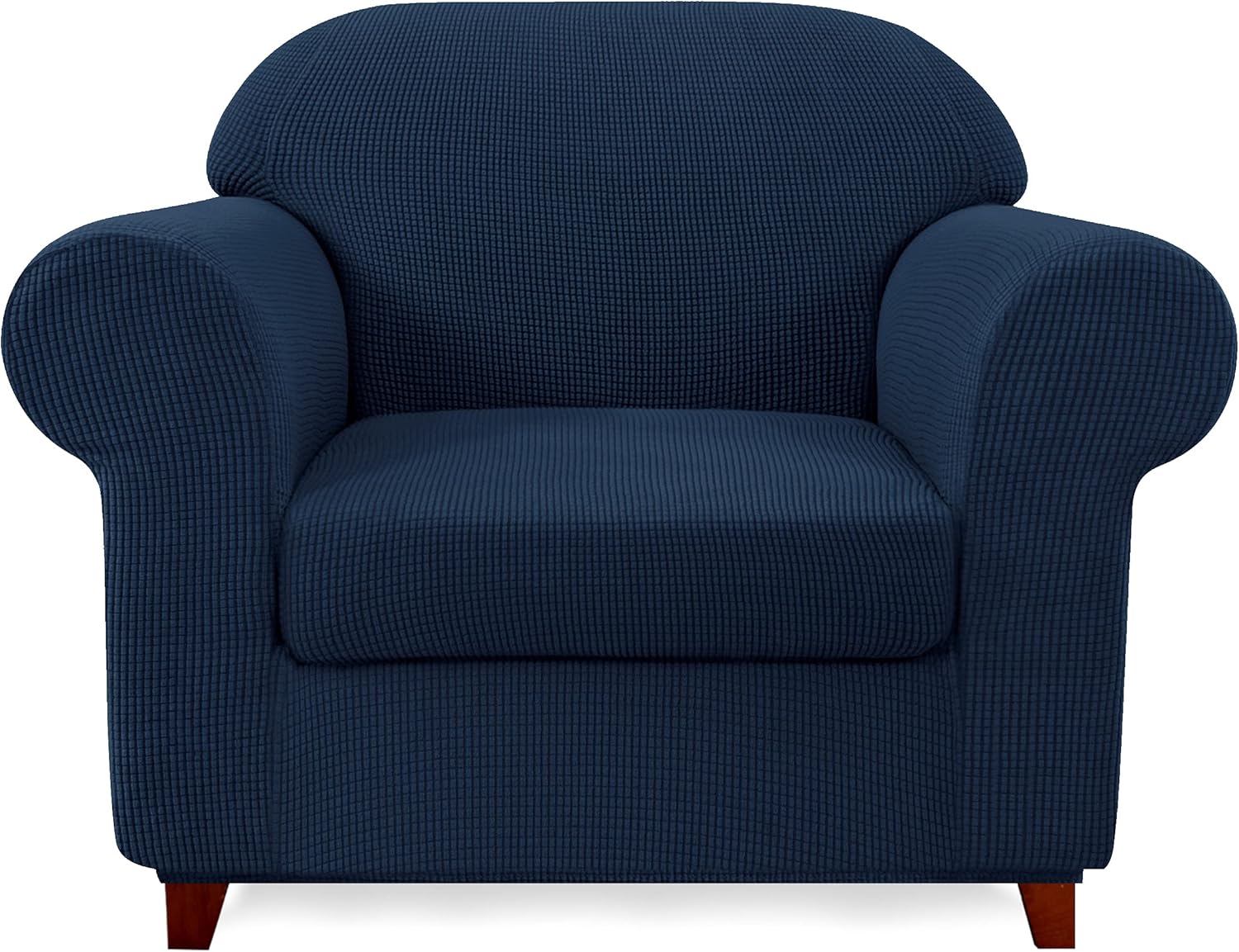 subrtex Stretch Chair Covers 2 Piece 1 Seater Armchair Couch Sofa Cover Washable...