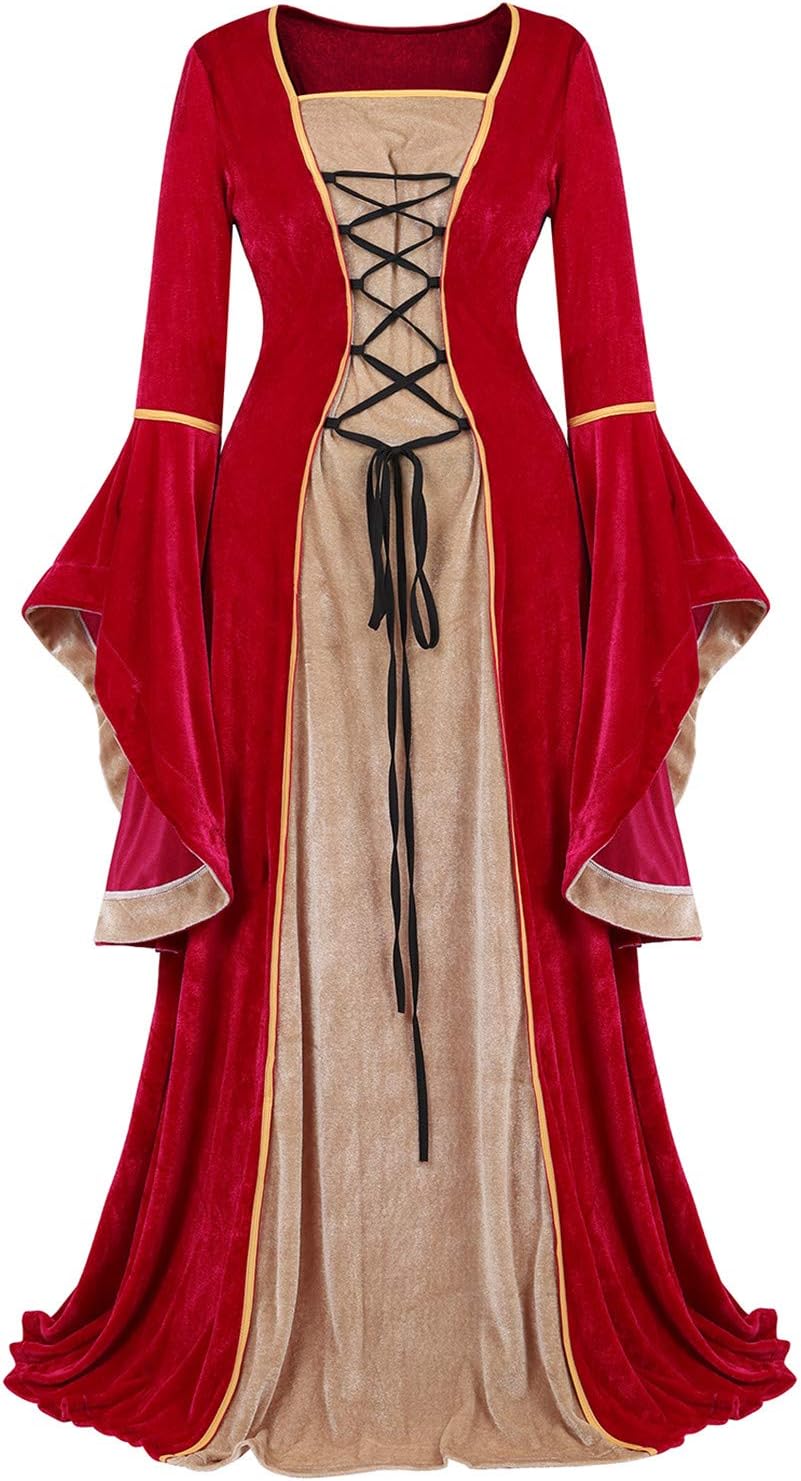 Kranchungel Renaissance Dresses for Women Costume Fairy Renaissance Dress Ball G...