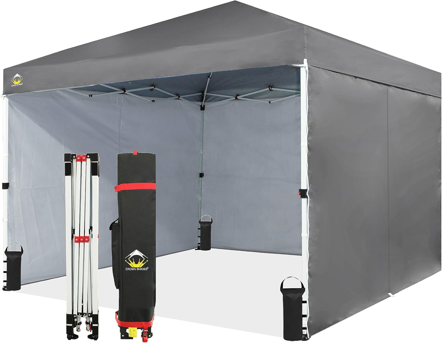CROWN SHADES 10X10 Comercial Instant Canopy Pop Up Tent with Center Lock (10x10...